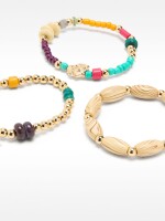 Set De Pulseras De Cuentas Multicolor multicolor