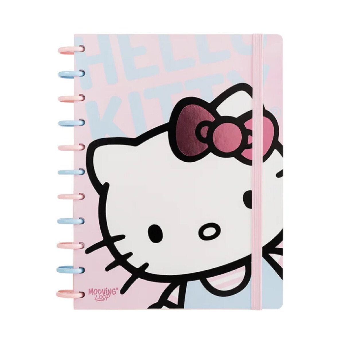 Cuaderno Mooving Carta con Discos Hello Kitty - Rosado 