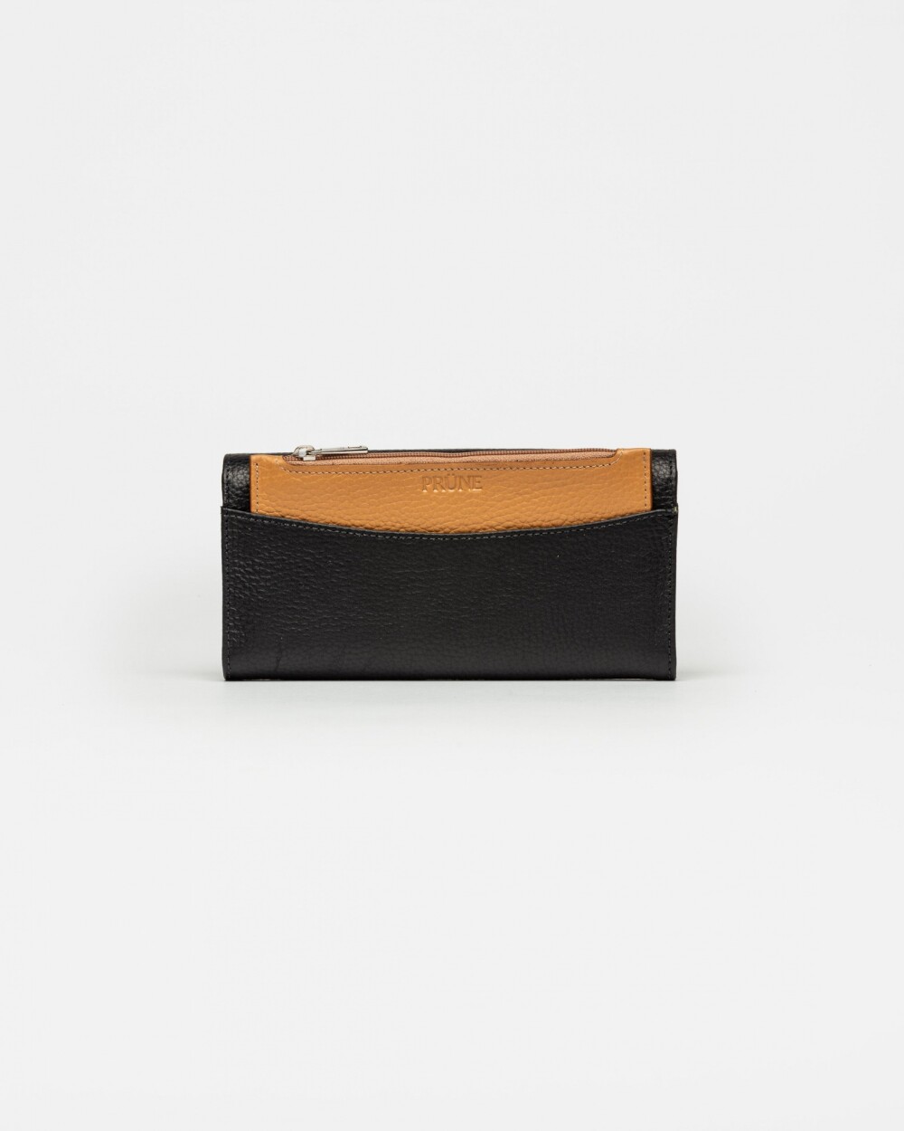 Billetera The Circle en cuero graneado Negro