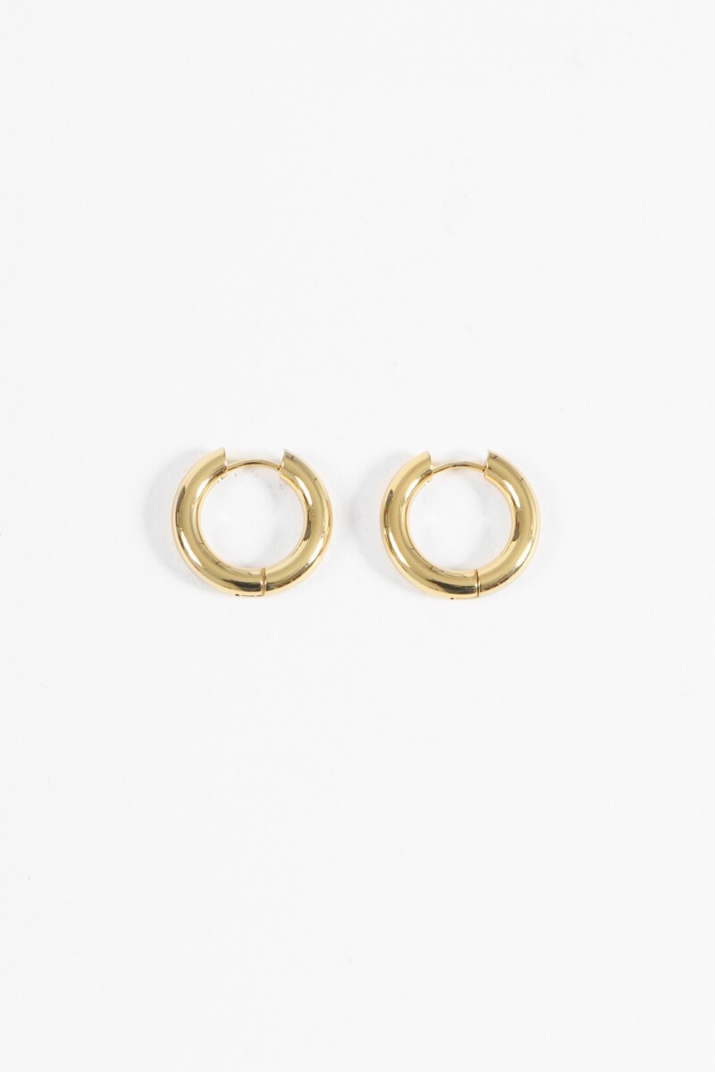 Aros acero grueso extra small dorado