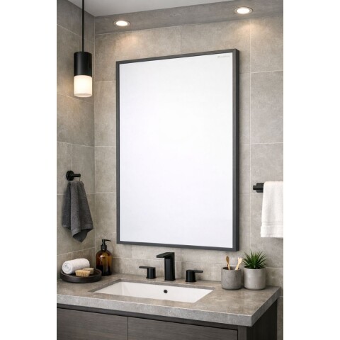 Espejo en madera Bisonte 600x850 Gris COZIMAX Espejo En Madera Bisonte 600x850 Gris Cozimax