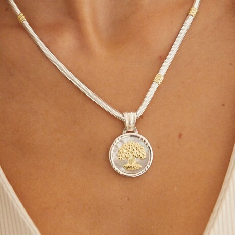 Medalla Arbol de la Vida - Plata y Oro Medalla Arbol de la Vida - Plata y Oro