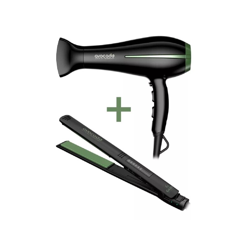 Combo GAMA Avocado plancha Elegance Led + secador Bora Combo GAMA Avocado plancha Elegance Led + secador Bora
