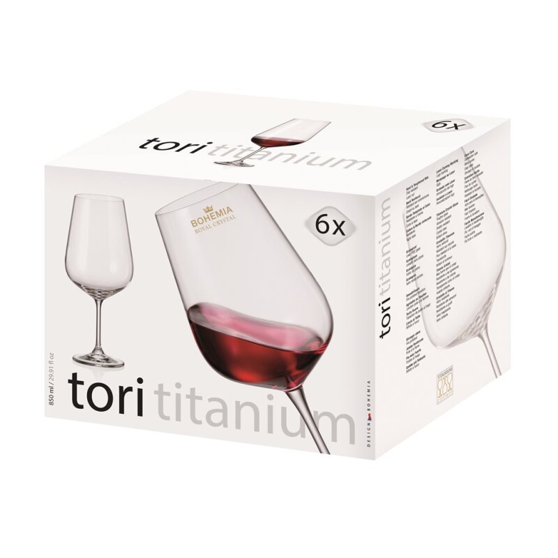 SET 6 COPA VINO 850ML TORI TITANIUM BOHEMIA SET 6 COPA VINO 850ML TORI TITANIUM BOHEMIA
