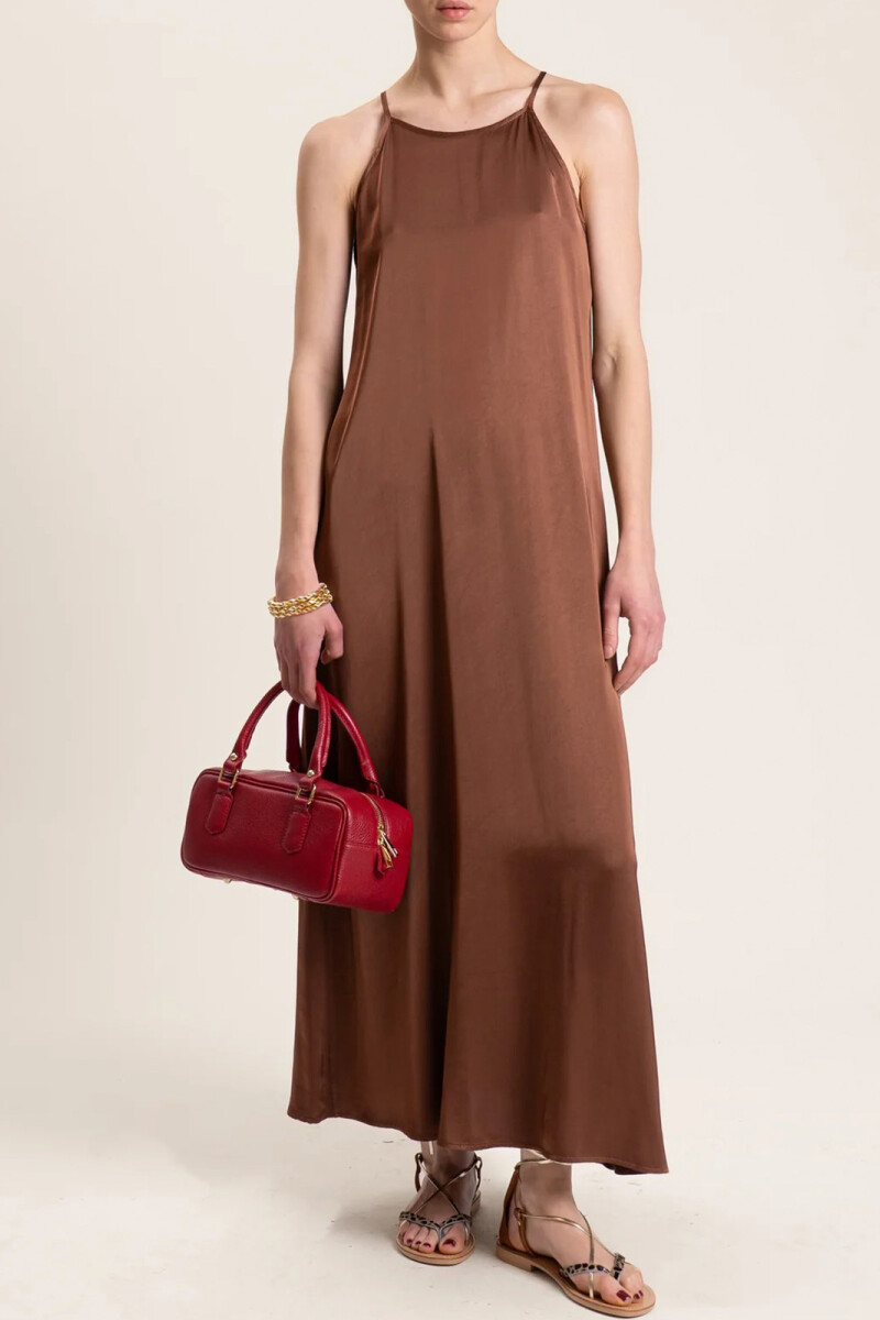 VESTIDO LARGO Marron