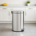 PAPELERA TACHO ACERO INOXIDABLE TRAMONTINA 12LTS PLATEADO