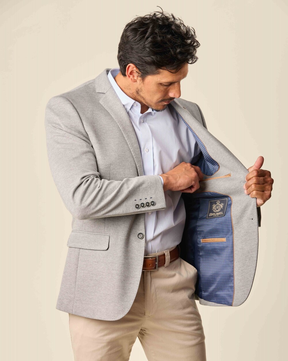 Saco Sport Knitted Classic Fit Gris