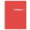 Cuadernola Campus 96 Hojas Tapa Dura Colores Pastel Rojo
