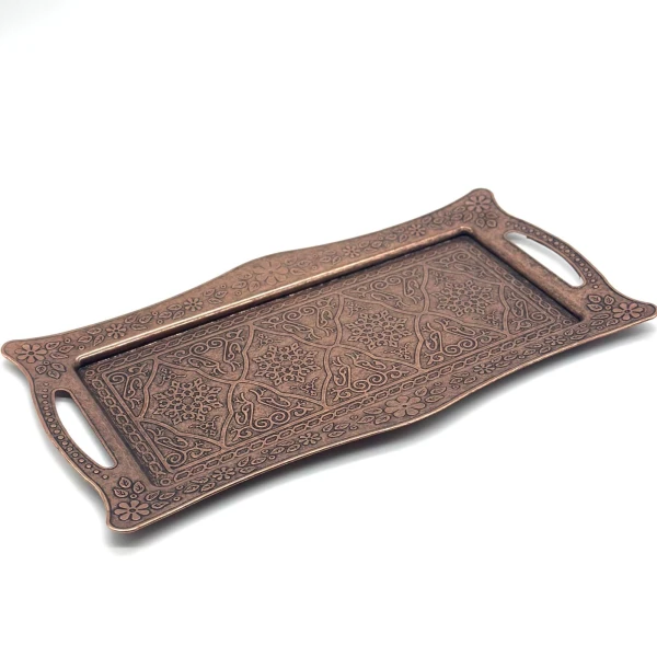 Bandeja rectangular metal T1 Cobre