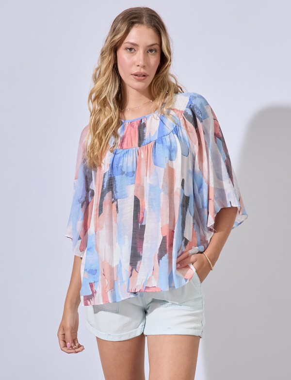 Blusa Print MULTI/AZUL