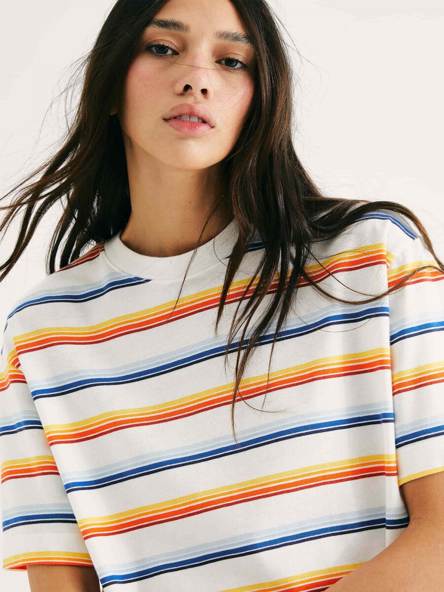 CAMISETA DE RAYAS - AMARILLO 