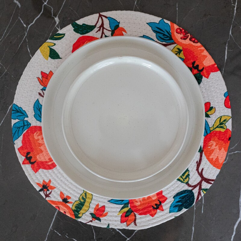 Individual redondo Flores Individual redondo Flores