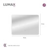 Espejo Horizontal Lumax Suleban c/marco y luz 90x70cm Blanco