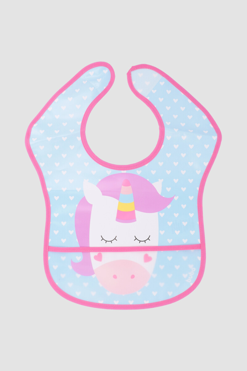 Babero impermeable unicorn Rosado