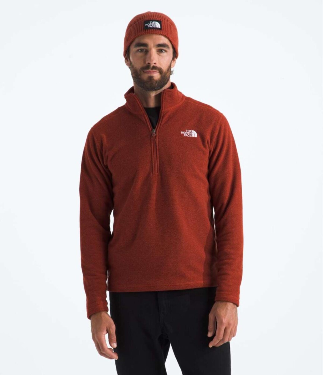 Buzo Polar Textured cierre de 1/4 hombre - Iron Clay Heather 