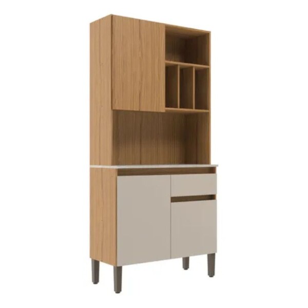 KIT COCINA 3 PUERTAS 1 CAJON NATURALE/GRIS PETRA KIT COCINA 3 PUERTAS 1 CAJON NATURALE/GRIS PETRA