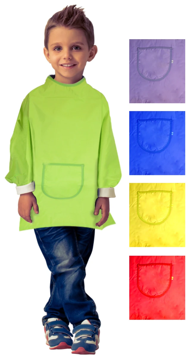 DELANTAL NIÑO PINTOR CRUZADO LISO PVC 