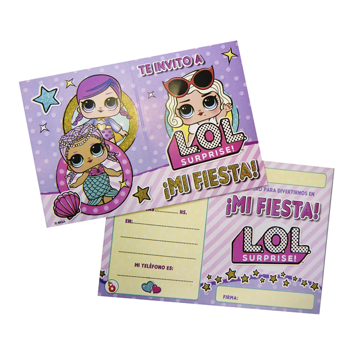 Cotillón Invitaciones x10 LOL Surprise 