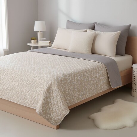 Cubre Cama Richmond Gris 1 Plaza