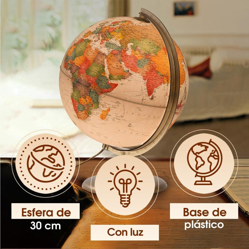 Globo Terráqueo Discovery Con luz Globo Terráqueo Discovery Con luz