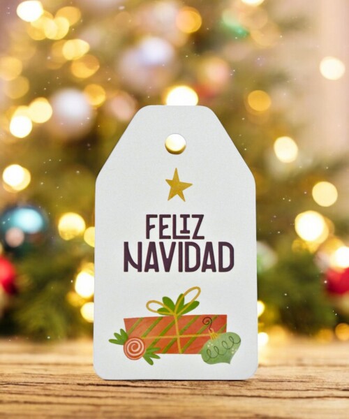 Tag colgante navidad 5x8,5 cm DISEÑO 4