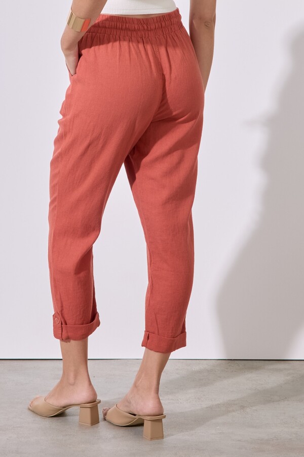 Pantalon Lino TERRACOTA