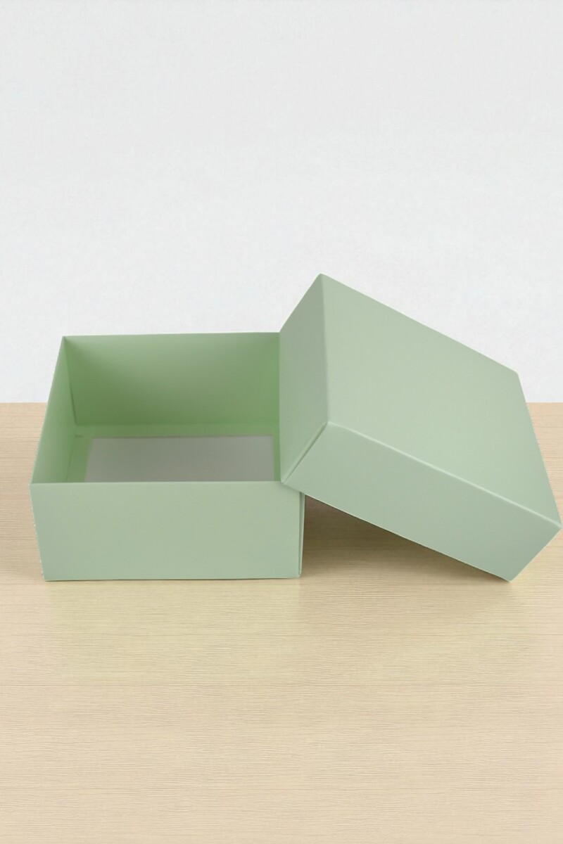 Caja Cuadrada 12x12x6 cm - VERDE AGUA 