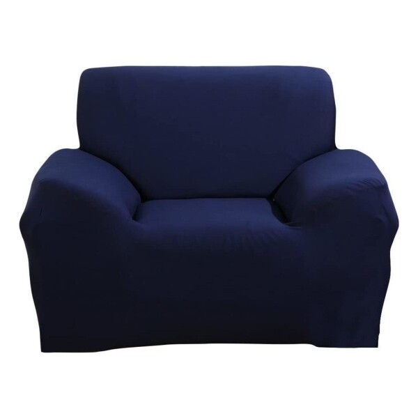 Pack X2 Funda Forro Cubre Sillon Sofa 1 Cuerpo Elastizada Color Variante Azul