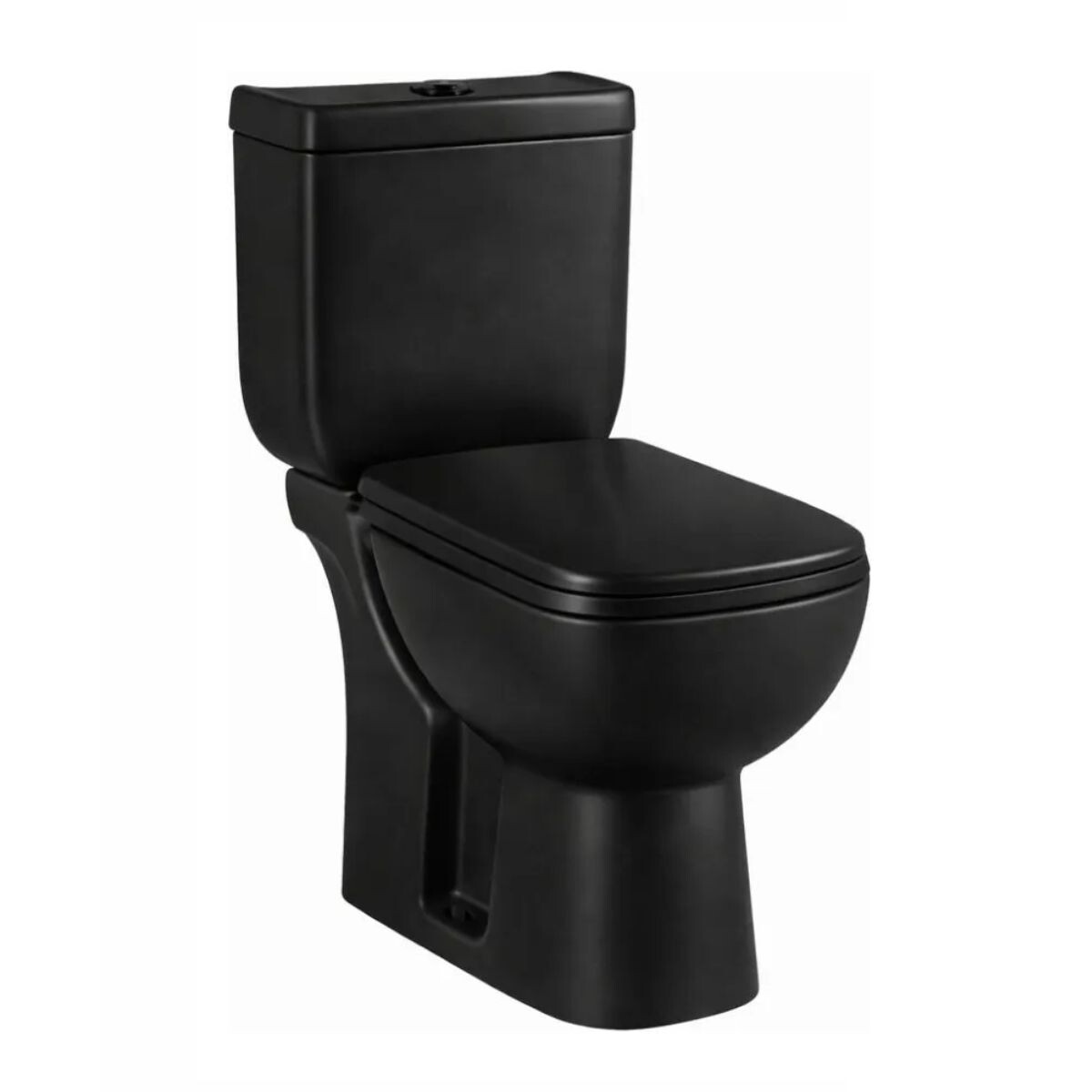 Inodoro Largo Con Mochila Montano Negro Mate Dmc 