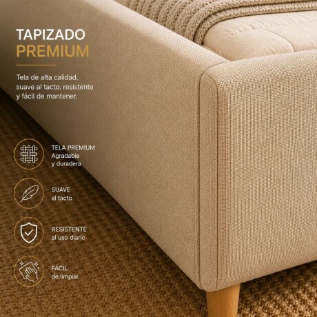 Sommier Queen Thm Iridium Hybrid Con Baúl 160x200 Cm BEIGE