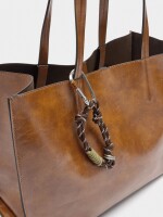 Bolso Shopper Con Colgante camel