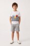 Remera m/c estampada escote a la base BLANCO