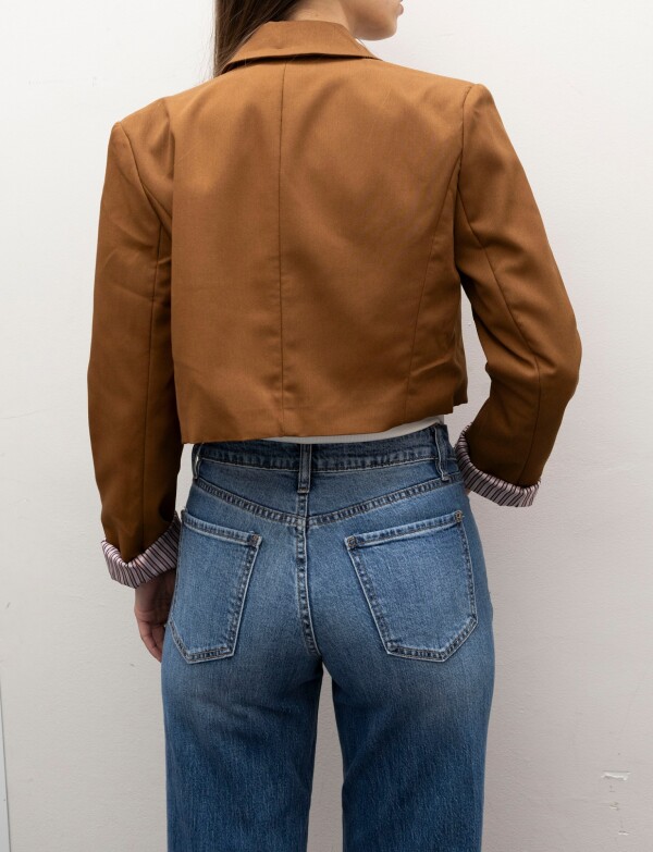 Blazer Crop MARRON