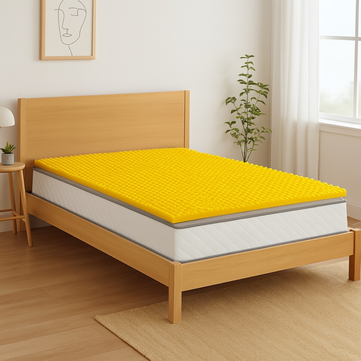 Pillow top de espuma perfilada 0,78 x 1,88 x 3,5 cm - AMARILLO 