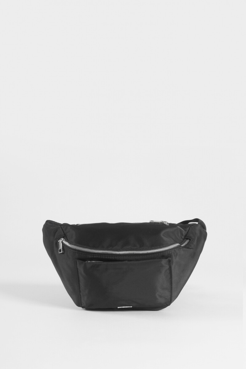 Riñonera doble bolsillo tela negro