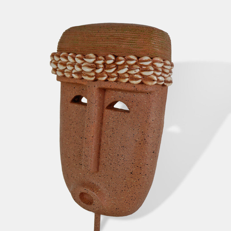 FIGURA CERAMICA MASCARA C/BASE 21X10X43.50CM Unica