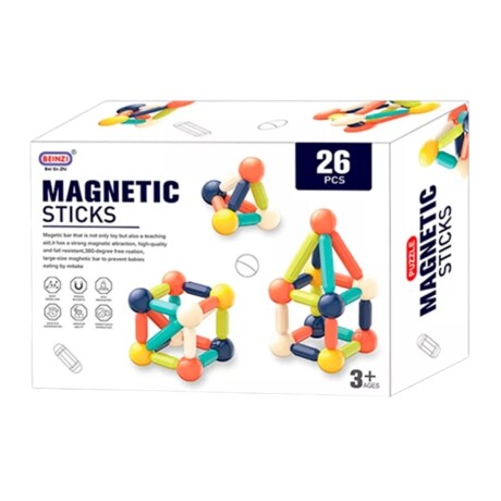 Palitos y Bolas Magnéticas Didácticos Multiformas 26 Pzs 001