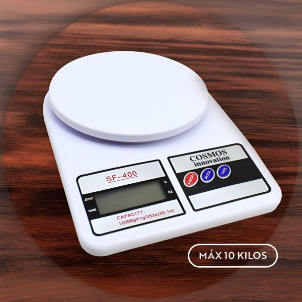 Balanza De Cocina Digital Precisión 1g Capacidad 10 kg Variante Color Blanco