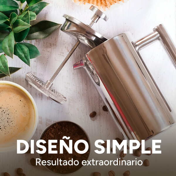 Cafetera Prensa Francesa Aluminio Embolo 1 Litro Doble Pared Cafetera Prensa Francesa Aluminio Embolo 1 Litro Doble Pared