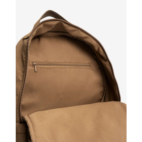 Mochila Con Bolsillo Delantero Y Laterales Marron beige