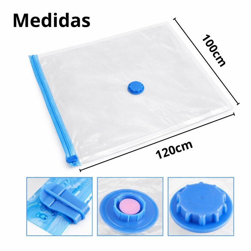 Kit Bolsas Al Vacio 100x120cm Reducir Espacio Ropa Almacenar Kit Bolsas Al Vacio 100x120cm Reducir Espacio Ropa Almacenar
