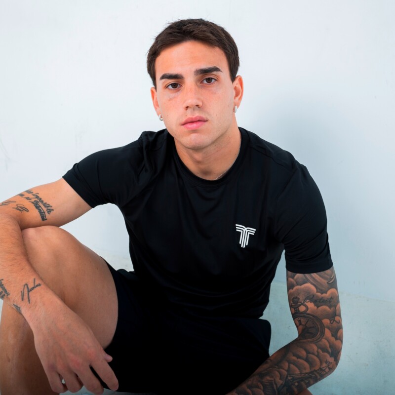 T-SHIRT RUNNING TIFFOSI Negro