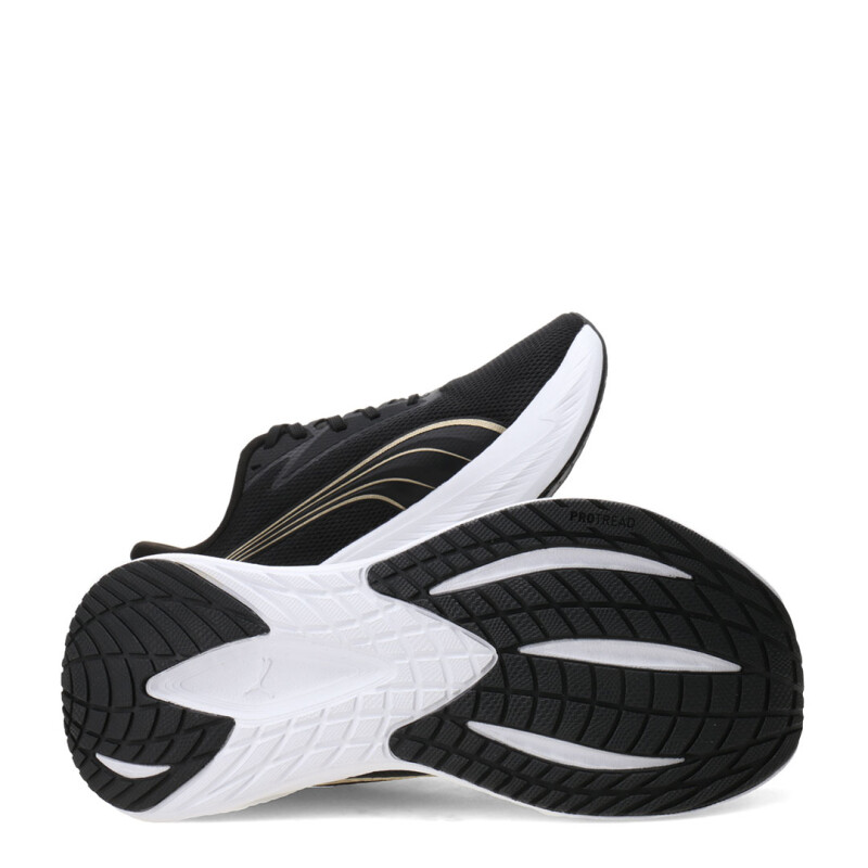 Championes de Mujer Puma Max Stride Lite Negro - Dorado