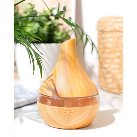 Humidificador ultrasónico con luces símil madera 300ml Humidificador ultrasónico con luces símil madera 300ml