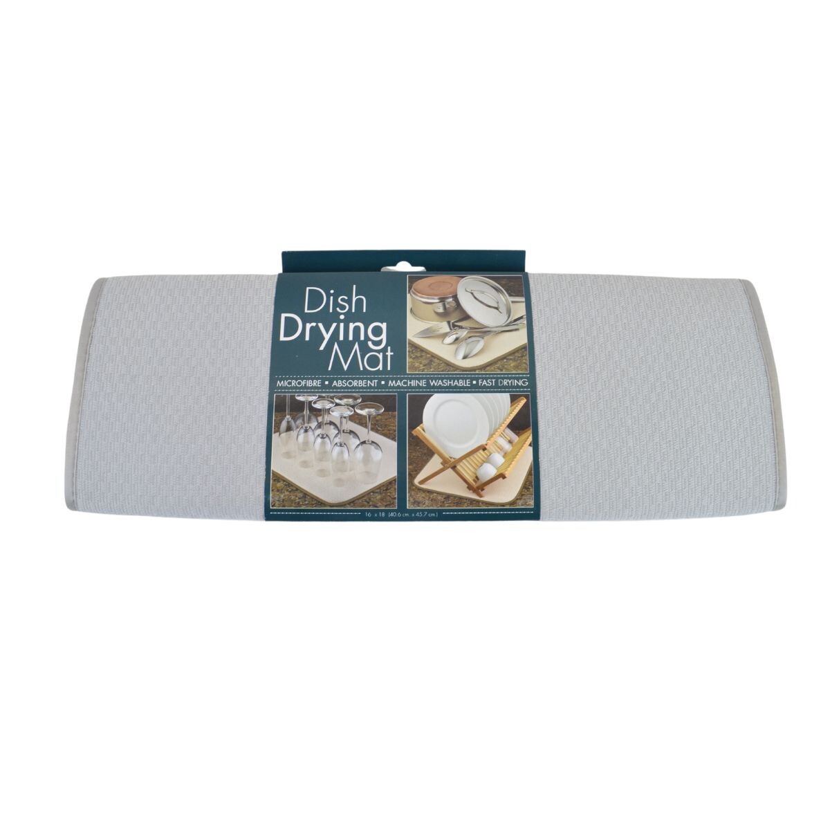 Escurridor de vajilla en microfibra 40x45 cm - GRIS 