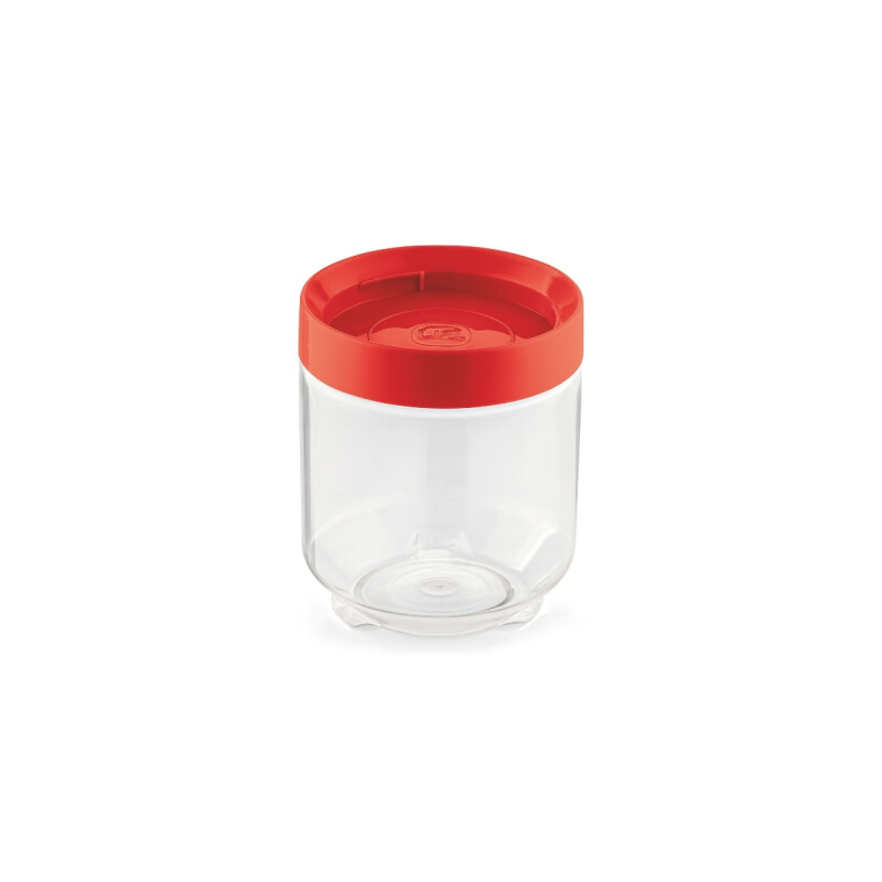 Frasco hermético plástico 600ml ROJO