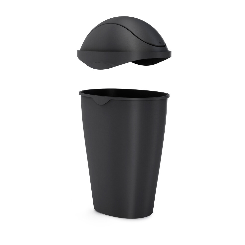 PAPELERA 45LTS POLIPROPILENO NEGRO UMBRA