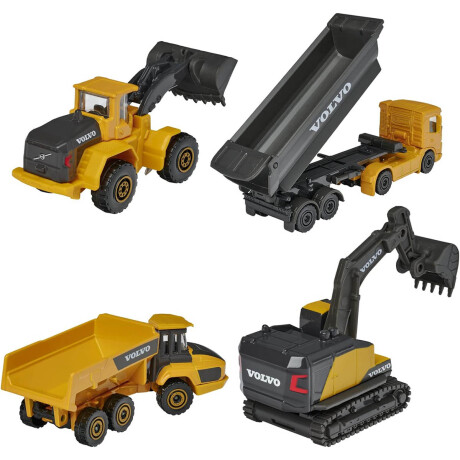 Pack X4 Vehículos De Construcción Volvo Majorette Pack X4 Vehículos De Construcción Volvo Majorette