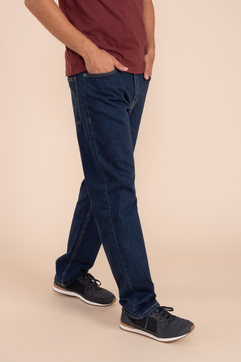 Pantalón de Jean Clásico Azul Oscuro