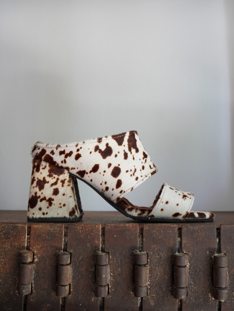 Firework Print Heels - Crudo / Chocolate 